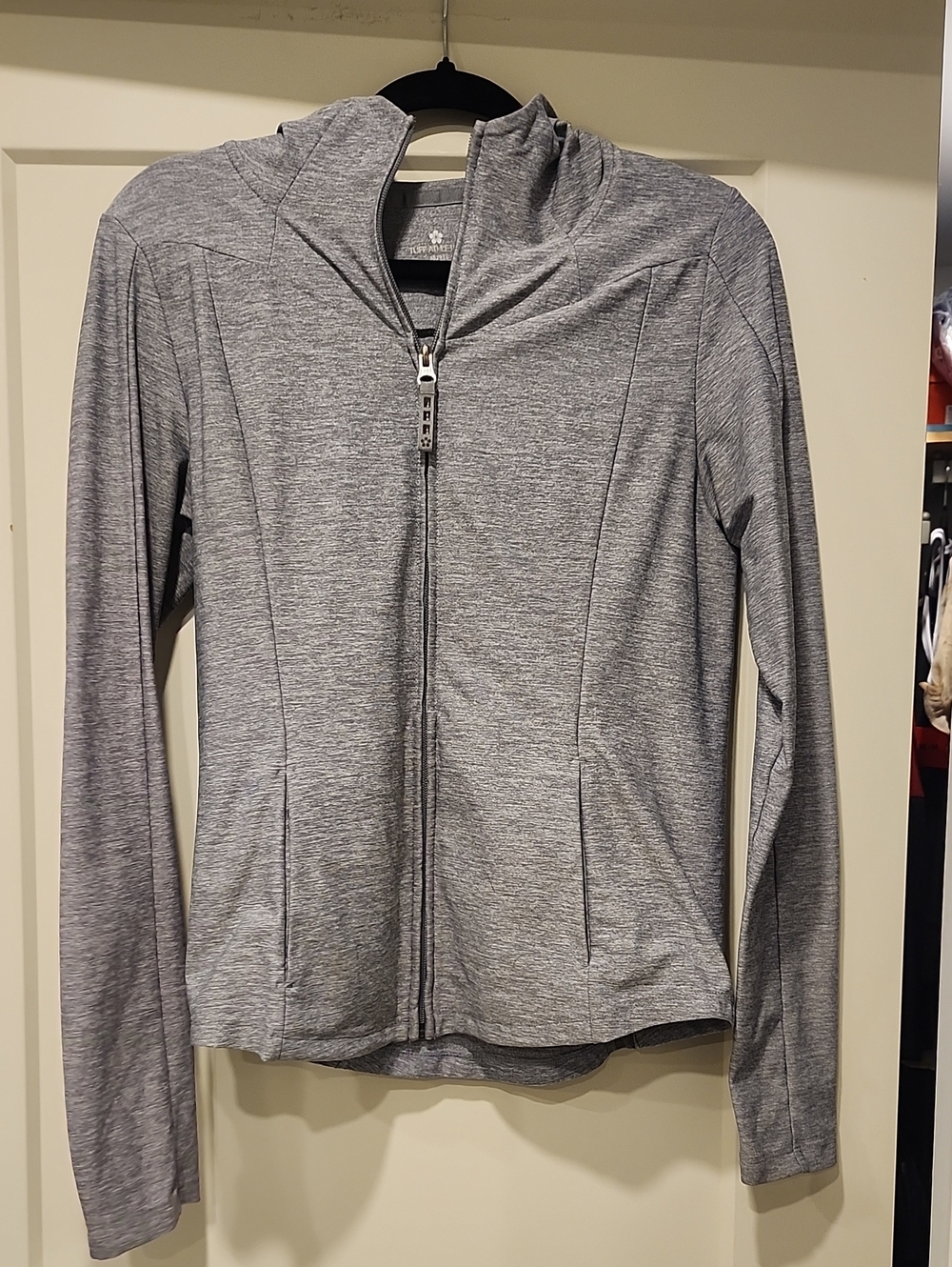 Gray Hooded Full-Zip Women's Jacket